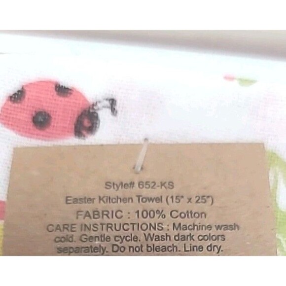 NEW MABELLE Set Of 2 Spring/Easter Dish Towels Happy Easter Bunny 15"X25" - Picture 5 of 6